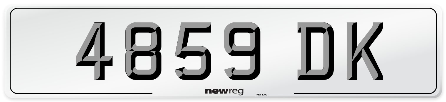 4859 DK Number Plate from New Reg